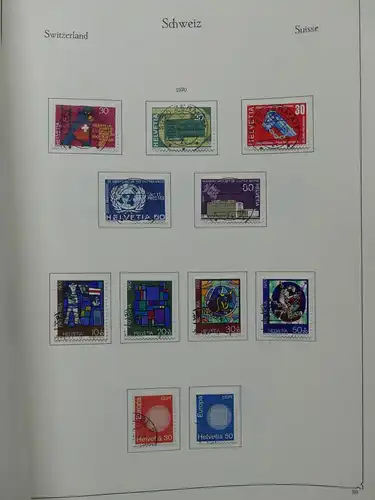 Schweiz ab 1945 gestempelt besammelt über 4T Katalog im KA-BE Binder #LY710