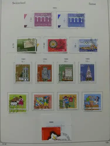 Schweiz ab 1945 gestempelt besammelt über 4T Katalog im KA-BE Binder #LY710