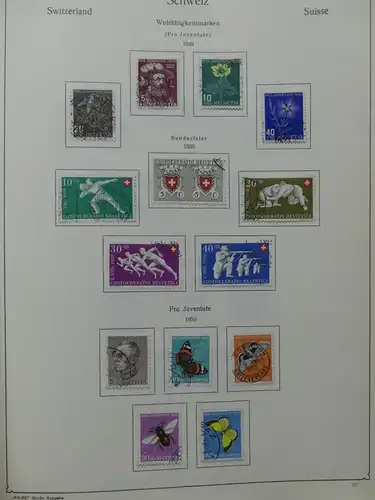 Schweiz ab 1945 gestempelt besammelt über 4T Katalog im KA-BE Binder #LY710