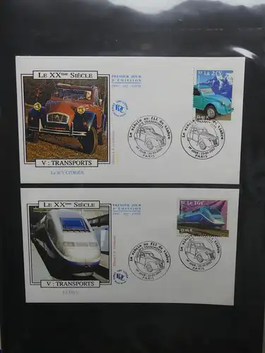 Frankreich und Gebiete FDCs ab 2002 besammelt im Ringbinder #LY693