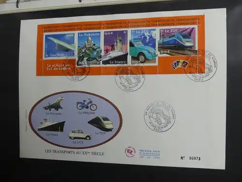 Frankreich und Gebiete FDCs ab 2002 besammelt im Ringbinder #LY693