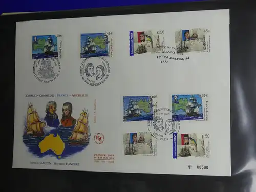 Frankreich und Gebiete FDCs ab 2002 besammelt im Ringbinder #LY693