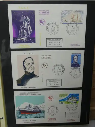 Frankreich und Gebiete FDCs ab 2002 besammelt im Ringbinder #LY693