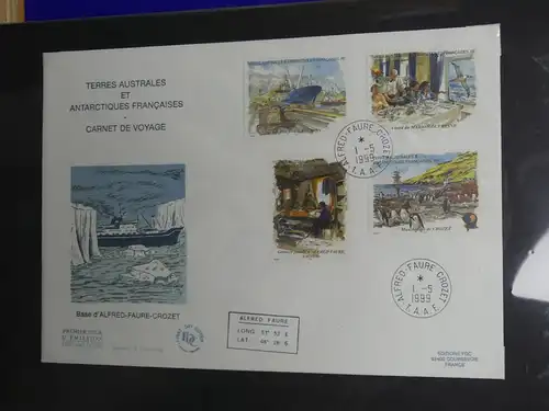 Frankreich und Gebiete FDCs ab 2002 besammelt im Ringbinder #LY693