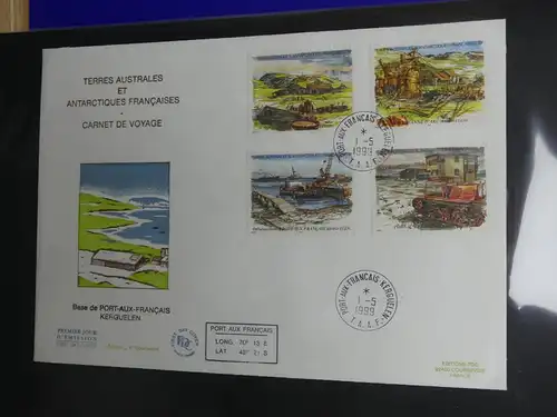 Frankreich und Gebiete FDCs ab 2002 besammelt im Ringbinder #LY693