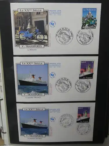 Frankreich und Gebiete FDCs ab 2002 besammelt im Ringbinder #LY693