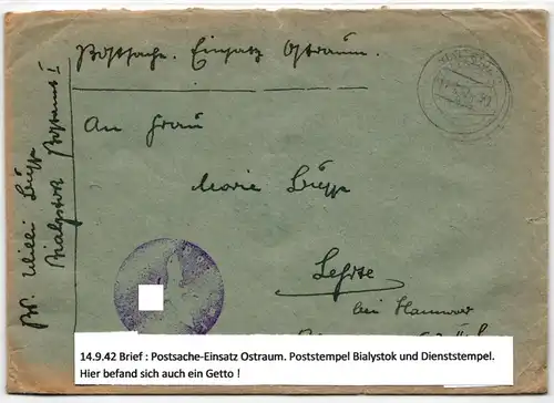 Generalgouvernement Feldpost auf Brief Feldpost Generalgouvernement #KY518