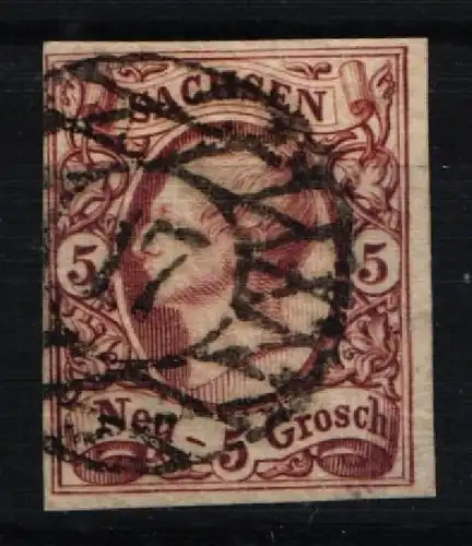 Sachsen 12 gestempelt gut geschnitten #KY445