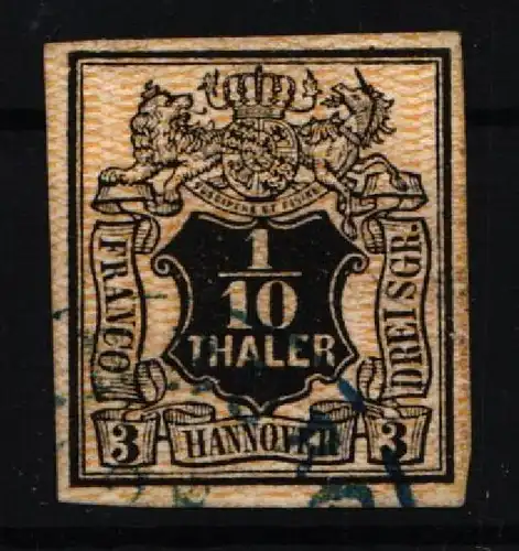 Hannover 7 gestempelt gut geschnitten #KY446