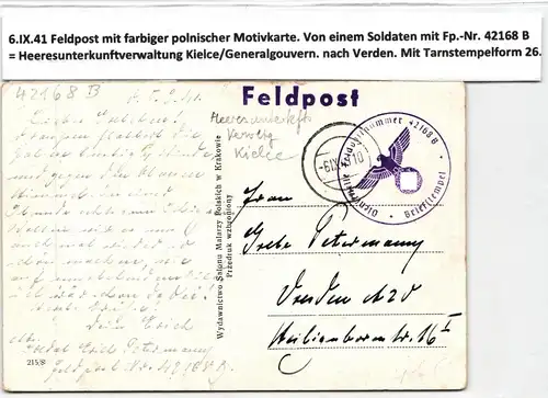 Generalgouvernement Feldpost auf Postkarte Feldpost Generalgouvernement #KY513