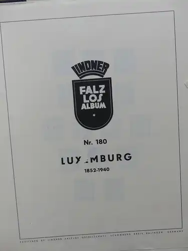 Luxemburg Sammlung ab Anfang mit Falz und postfrisch im Vordruck #LX133