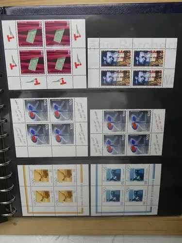 BRD Bund postfrische Sammlung 4er Blocks im Safe Binder #LY746