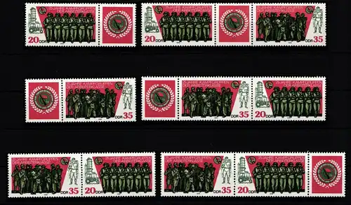 DDR W Zd 388-W Zd 393 postfrisch #KZ333