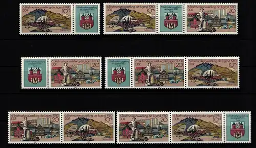 DDR W Zd 453-W Zd 458 postfrisch #KZ330