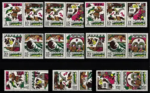 DDR W Zd 290-W Zd 295 und S Zd 131-S Zd 133 postfrisch #KZ316