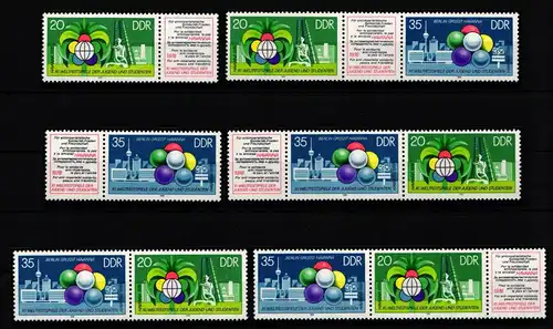 DDR W Zd 376-W Zd 381 postfrisch #KZ331