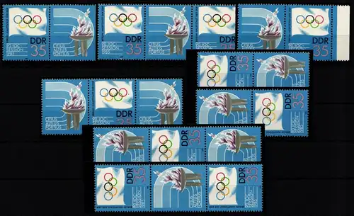 DDR W Zd 635-W Zd 638 und S Zd 288-S Zd 291 postfrisch #KZ369