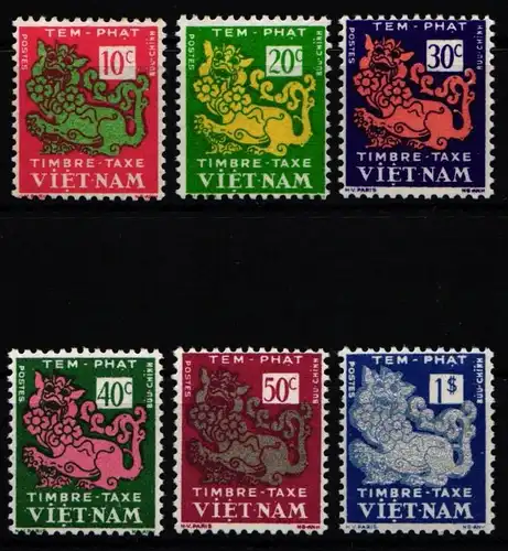 Vietnam Süd Portomarken 1-6 postfrisch #KZ213