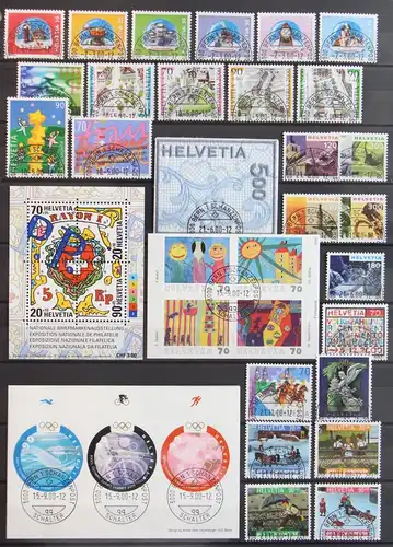 Schweiz Jahrgang mit 1709-1745 gestempelt #KZ271