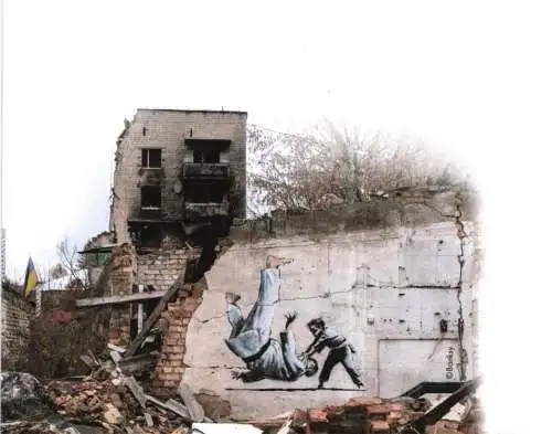 Ukraine 2079 postfrisch als Kleinbogen FCK PTN! ПТН ПНХ! Bansky Graffiti #JZ910