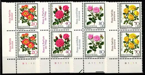 Schweiz 1112-1115 postfrisch als senk. Paare #KZ034