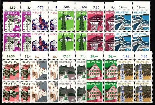 Schweiz 1003-1012 postfrisch als 4er Blöcke #KZ036