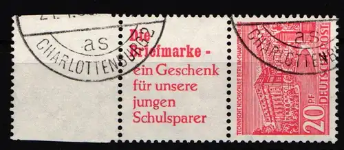 Berlin Zd S5 gestempelt mit Leerfeld, geprüft Schlegel BPP #NA263