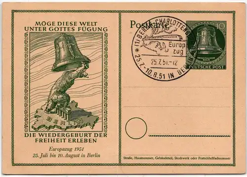 Berlin P 28 als Ganzsache mit Sonderstempel #KT620