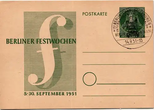 Berlin P 26 als Ganzsache mit Sonderstempel #KT649