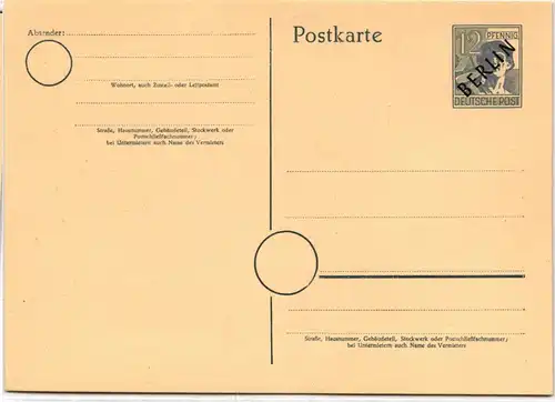 Berlin P 2d als Ganzsache ungebraucht #KT666