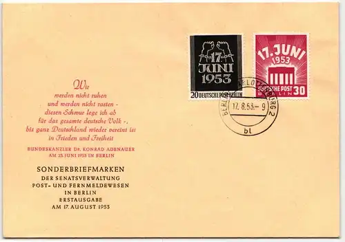 Berlin 110-111 als Ersttagsbrief #KT694