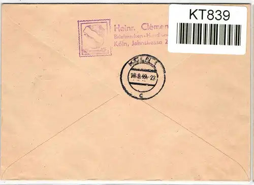 Französische Zone Rhein. 46-48 auf Brief als Mischfrankatur portogerecht #KT839