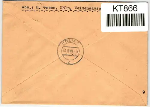 Bi-Zone 57-58 II, 63 II, 65-68 II auf Brief gelaufen #KT866