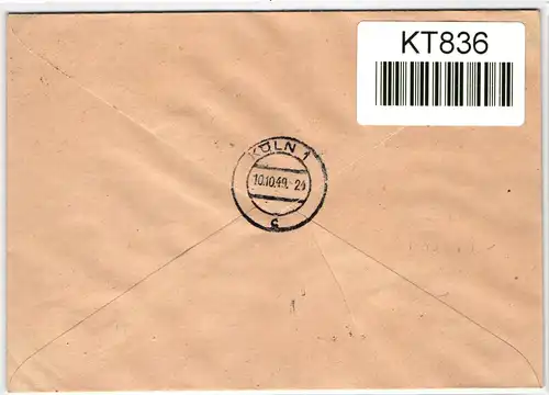 Französische Zone Rhein. 51-52 auf Brief als Mischfrankatur portogerecht #KT836
