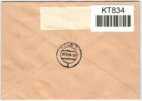 Französische Zone Rhein. 46-48 auf Brief als Mischfrankatur portogerecht #KT834