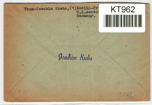 Berlin 1-4, 7 auf Brief als Mischfrankatur portogerecht #KT962
