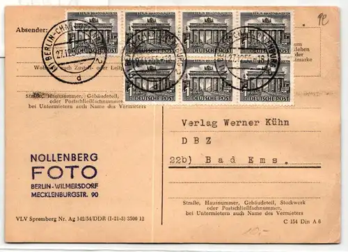 Berlin 42 auf Postkarte portogerechte Drucksache #KT995
