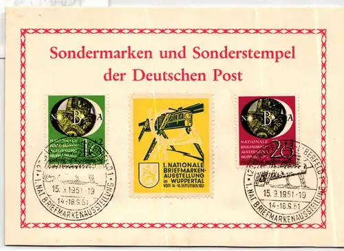 BRD Bund 141-142 auf Ausstellungskarte mit Sonderstempel #KW174