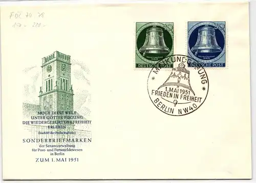 Berlin 76, 78 als Ersttagsbrief #KW412