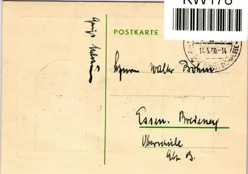 BRD Bund 113-115 auf Ausstellungskarte 100 Jahre Deutsche Briefmarke #KW178