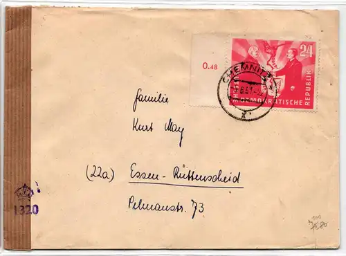 DDR 284 auf Brief als Einzelfrankatur portogerecht #KW485