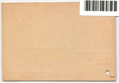 DDR 271 auf Postkarte als Einzelfrankatur portogerecht, Blockeinzelmarke #KW487