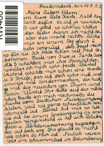 BRD Bund 168 auf Postkarte als Einzelfrankatur portogerecht #KW460