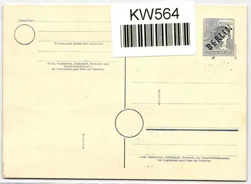 Berlin 61-63 auf Postkarte mit Sonderstempel, geprüft Schlegel BPP #KW564