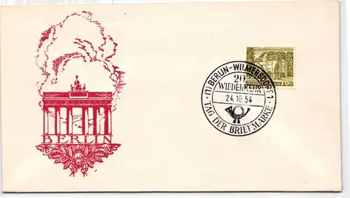 Berlin 123 auf Ausstellungskarte Tag der Briefmarke #KW582