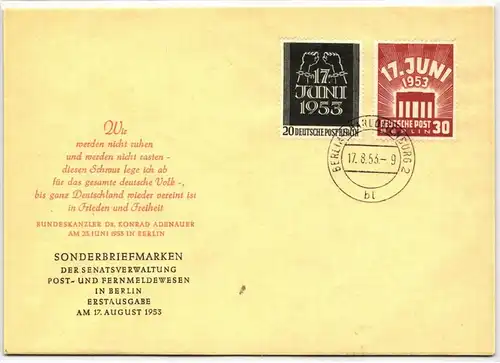 Berlin 110-111 als Ersttagsbrief #KY553