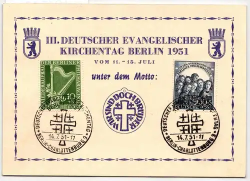 Berlin 72-73 auf Ausstellungskarte Evangelischer Kirchentag #KY546