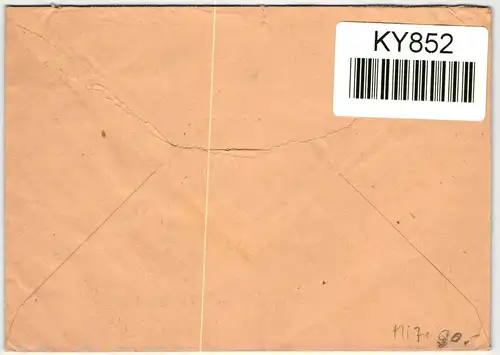 Berlin 71 auf Brief als Einzelfrankatur portogerecht #KY852
