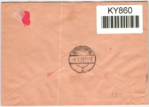 Berlin 57 auf Brief als Einzelfrankatur portogerecht #KY860