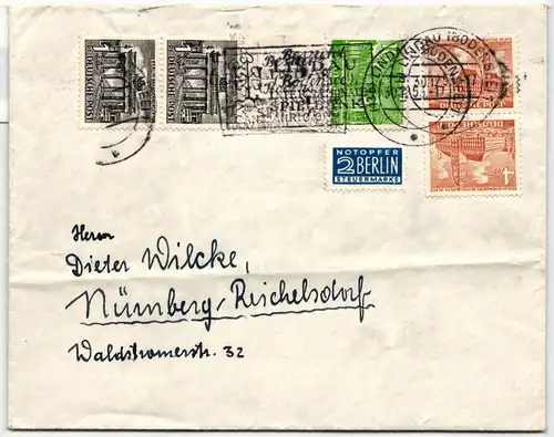 Berlin SZ 1B u.a. auf Brief als Mischfrankatur portogerecht #KY813